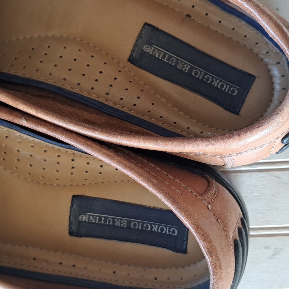 Giorgio B. Loafers Leather Brutini Causal Cushioned Sole | Tan | Size: 10.5 - Picture 4 of 9
